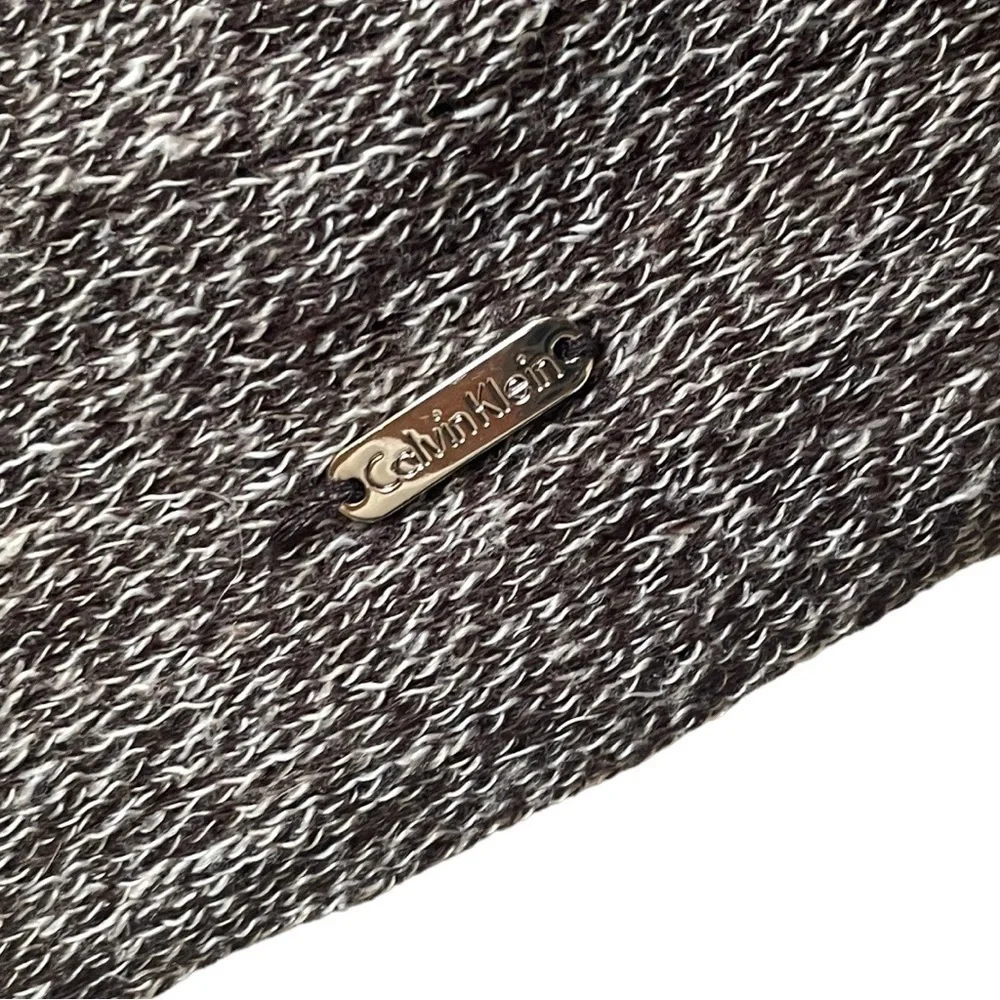 🌺 Calvin Klein Brown Marled Knit Stretchy Soft Infinity Scarf
